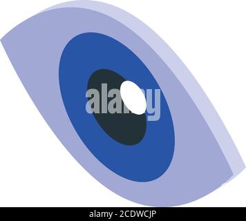 Scan eye security icon, isometric style Stock Vector
