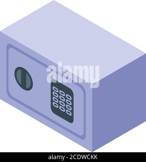 Security safe icon, isometric style Stock Vector