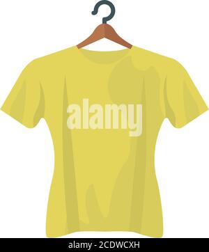 yellow tshirt design, Cloth fashion style wear and store theme Vector illustration Stock Vector