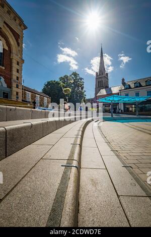 The Market Place in Kettering. Stock Photo