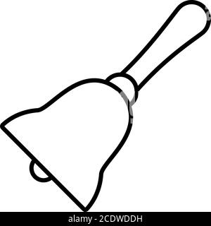 Hand bell, illustration, vector on white background 13867033 Vector Art at  Vecteezy