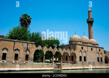Rizvaniye Mosque and Abraham's pond (Balıklıgöl) in sanliurfa, anatolia, turkey Stock Photo