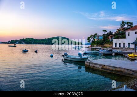 Sunset in Croatia Stock Photo