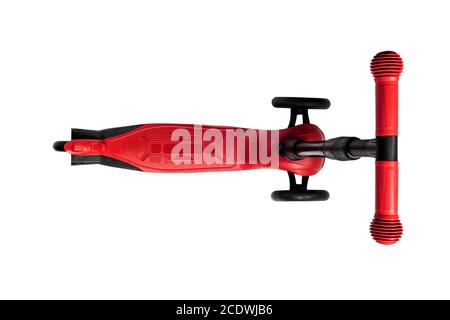 Children's scooter isolated on white with clipping path. The child scooters isolated over white background. Stock Photo