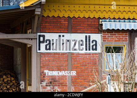 Station houses on the station in Paulinzella in Thuringia Stock Photo