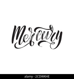 Vector calligraphy illustration isolated on white background. Stock Vector