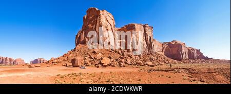 Landscape of the ancient rocks. Monument Valley, Arizona. Stock Photo