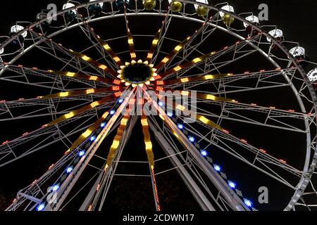 Ferris wheel on the Wiesbadener Christmas market Stock Photo