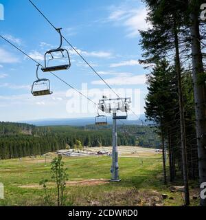 Chairlift at the Wurmberg near Braunlage in the Harz National Park