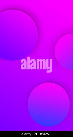 A simple blue pink gradient circle bubbles isolated on simple modern and trendy blue pink gradient background. Stock Vector