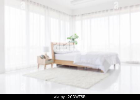 Abstract blur background bedroom inside house Stock Photo