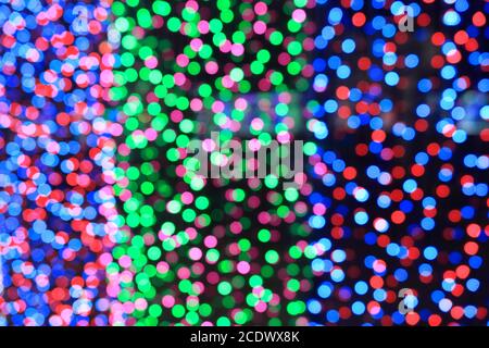 The perfect bokeh for the background. It consists of multi colored circular bokeh. There are blue, blue, green, white, pink, orange and red. Stock Photo