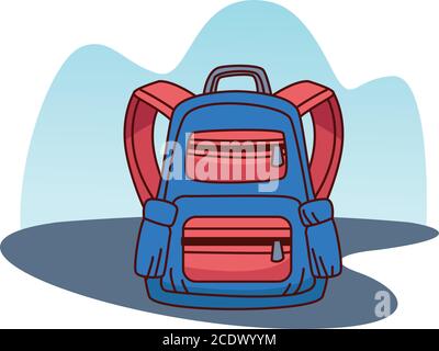 School bag design, Education class lesson and knowledge theme Vector illustration Stock Vector