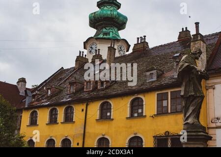 Michal Tower (Michalska Brana), Bratislava, Slovakia. Historic City Gate. Stock Photo