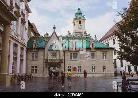 Old town hall in bratislava situated on the hlavne namestie (the main square) Stock Photo