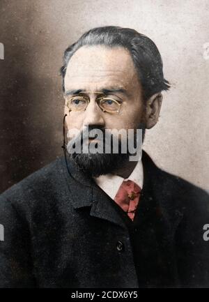 Portrait of Emile Zola (1840-1902) French writer - by Nadar Stock Photo