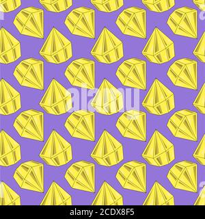 Seamless pattern with yellow diamonds Stock Vector