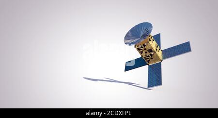 micro satellite called CUBESAT 3D illustration Stock Photo