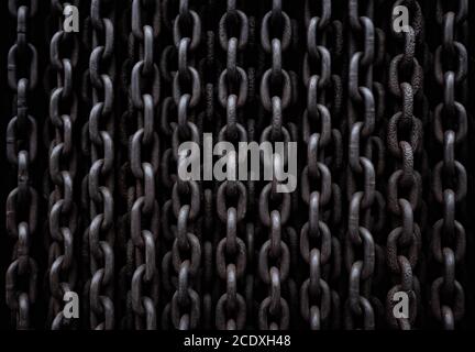 Chain wall (detail of the Iron Curtain monument in Budapest) Stock Photo