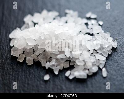 Sea salt on a stone Stock Photo