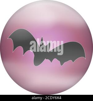 Bat halloween vector template isolated. Happy Halloween. Stock Vector