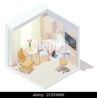 Vector isometric doctors office Stock Vector