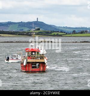 A view from Sketrick island to Scrabo Stock Photo