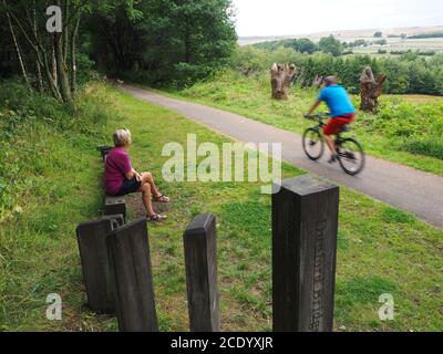 The Trans Pennine Cycle Trail, Barnsley, South Yorkshire, UK Stock Photo