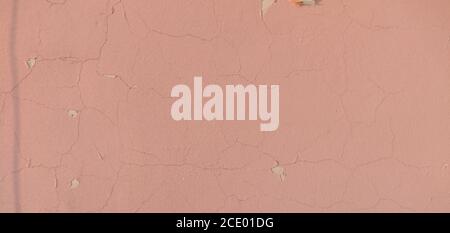 texture ruined pink wall Stock Photo