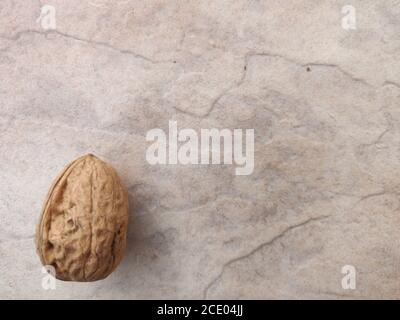 walnuts with white marble background. high quality image. food Stock Photo