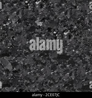 Black granite rock texture. Seamless square background, tile ready. Stock Photo