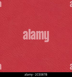 Bright red leather texture. Seamless square background, tile ready. Stock Photo