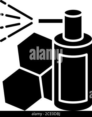 Propolis mouth spray black glyph icon Stock Vector