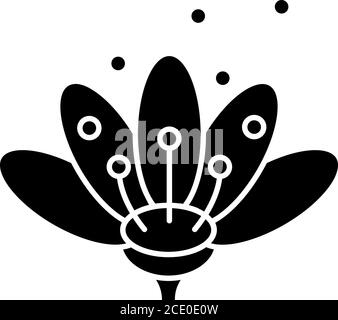 Pollen black glyph icon Stock Vector