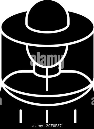 Beekeeper suit black glyph icon Stock Vector