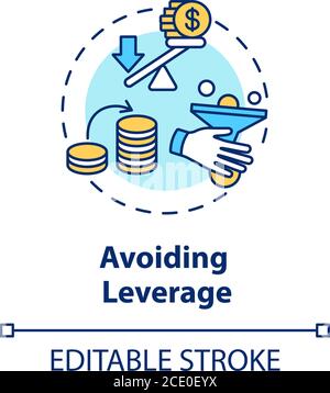 Avoid leverage concept icon Stock Vector