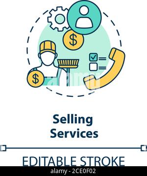 Selling services concept icon Stock Vector