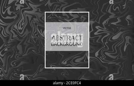 Vector abstract black color marble texture, Fluid design background Stock Vector