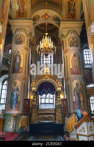 Kazan/Russia-05.07.20:Inside the orthodox church in kazan kremlin in Tatarstan Stock Photo