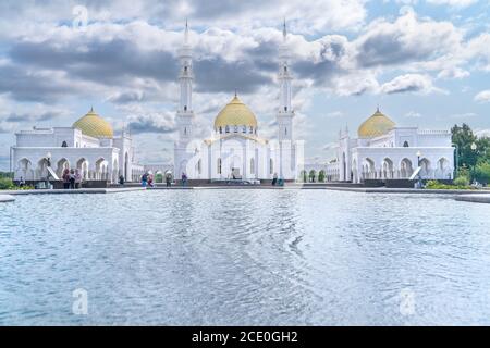 The White mosque in Bulgar Tatarstan Stock Photo