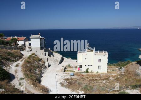 Turkey's most beautiful city of Karaburun town of Izmir. Beautiful coastal town of Karaburun. The most beautiful beaches on the coast of Karaburun. Stock Photo