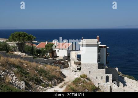 Turkey's most beautiful city of Karaburun town of Izmir. Beautiful coastal town of Karaburun. The most beautiful beaches on the coast of Karaburun. Stock Photo