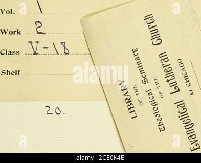 . History and description of the theological seminary libraries of Chicago and vicinity . LIBRARY OF THE Cbeolo0fcal Semtnarig OF THE Evangelical Lutheran Church At CHICAGO. 43 GERMAN LUTHERAN THEOLOGICAL SEMINARY. fhn library of tn« s«r.in*vry cf tlie German Lutherancnuroh in Chicago contains about Tec Thousand Three Hundredvolur.es . It in r.nde Up from the .libraries Of Sight or noredeceased olergyn^n. Professor J#D.Le*enngham cf that seminary described itis ? good worsting library, but too mall to need any catalog orclassification. It was impossible to gather any further data. GARKETT BIBT Stock Photo