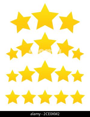 Five stars customer product rating review flat icon for apps and websites Stock Vector