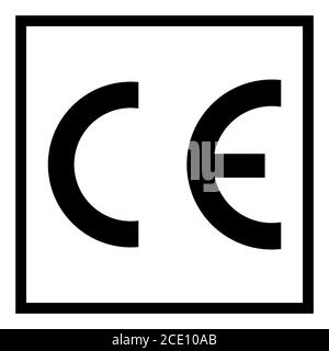 CE mark symbol for conformite europeenne, clean label product, information vector illustration sign . Stock Vector