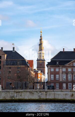 Views of the Church of our Saviour in Copenhagen (DK) Stock Photo