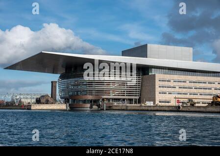 Copenhagen (DK)-February 14th 2020-Views of the Copenhagen Opera House from a ferry Stock Photo