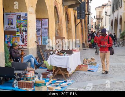 Antiques and collectable market in the small town of Bene Vagienna