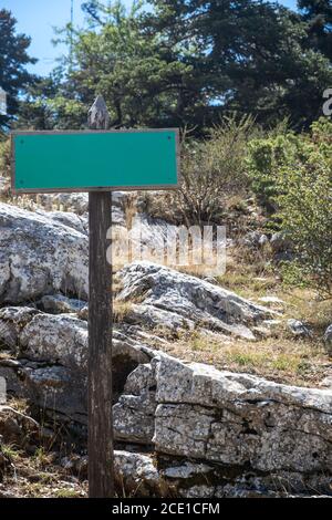 Footpath Signpost template, Direction to path sign. Empty white metal ...