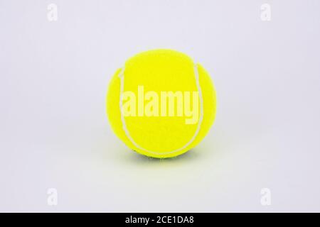 Still-life of new tennis ball, Surrey, England, United Kingdom Stock Photo